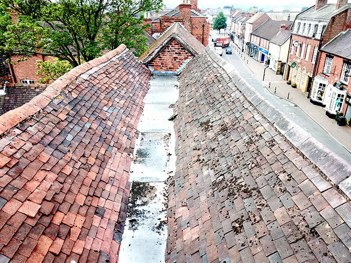 Drone aerial survey of roofing