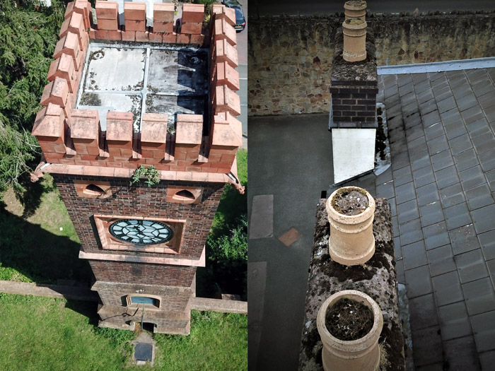 Drone aerial survey chimney